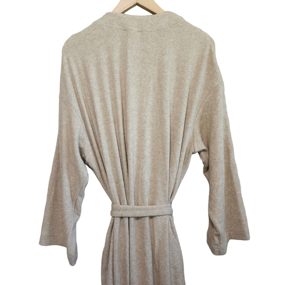 Nap Loungwear Knit Robe on Tan Oatmeal - Picture 4 of 7